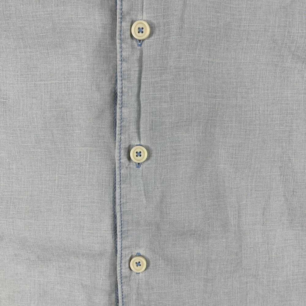 Tommy Bahama Relax Button Up Shirt Men's‎ 2XL Light Blue Pure Linen Long Sleeve - Picture 3 of 13